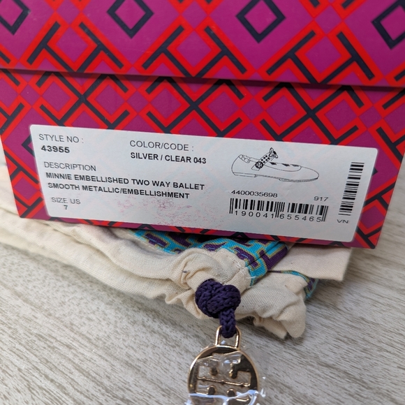 Tory Burch Minnie Embellished Two Way Ballet Shoe - Picture 6 of 6